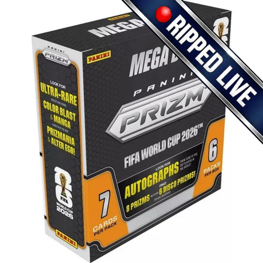 *Break* 2026 Panini Prizm FIFA World Cup Retail Mega Box (Purple Disco, Orange Disco, Fuchsia Disco, Red Disco, and Green Disco Prizms)