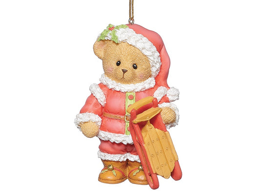 Cherished Teddies: 2024 Santa Series Santa Bear Ornament