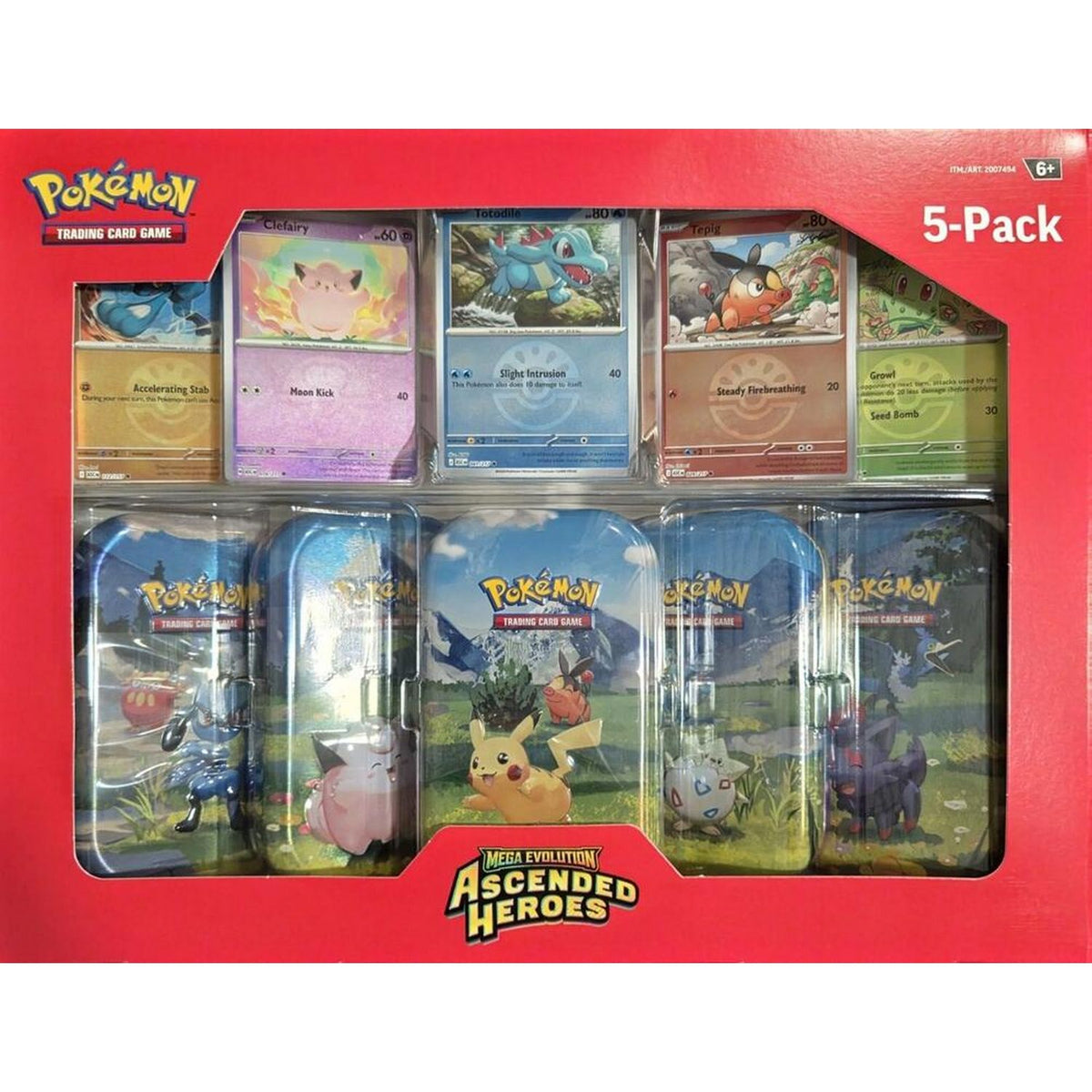 Pokemon: Ascended Heroes 5-Pack Mini Tins Costco Bundle