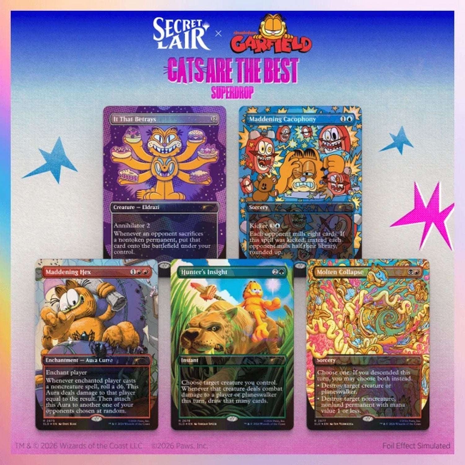 Magic the Gathering: Secret Lair x Garfield: Our Only Thought is to Entertain You Foil Edition、Magic the Gathering、kayou