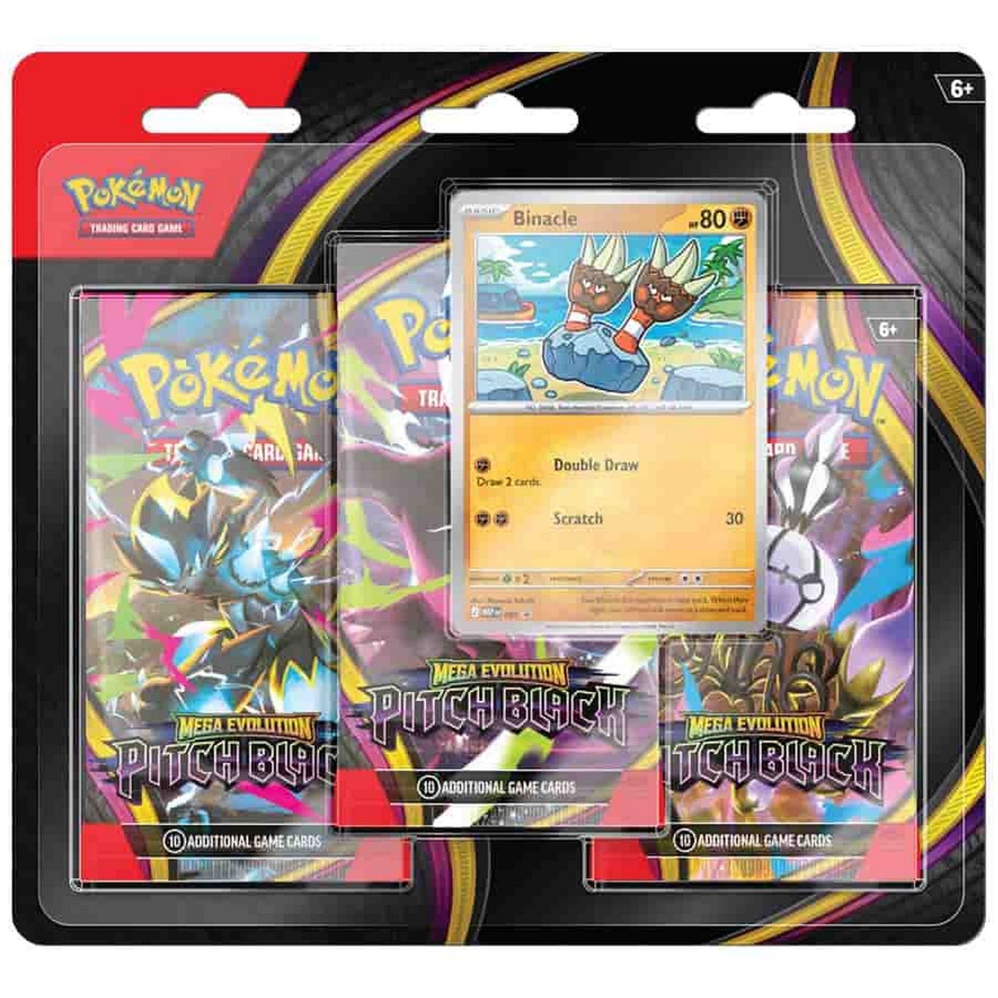 Pokemon: Mega Evolution Pitch Black 3-Pack Blister (ME05) *Releases 07-17-2026*