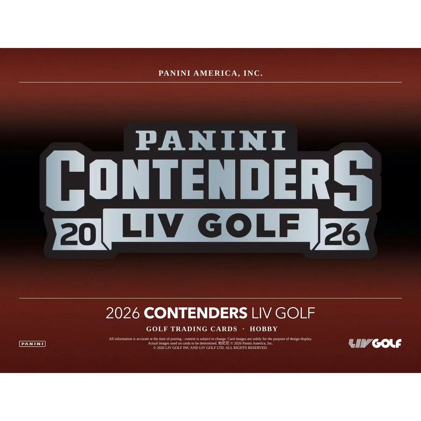 2026 Panini Contenders LIV Golf Hobby Box