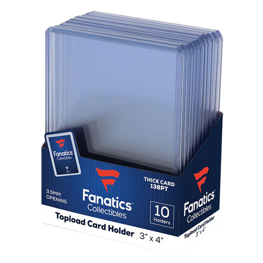 Fanatics 138pt 3" x 4" Thick Toploader (10ct)