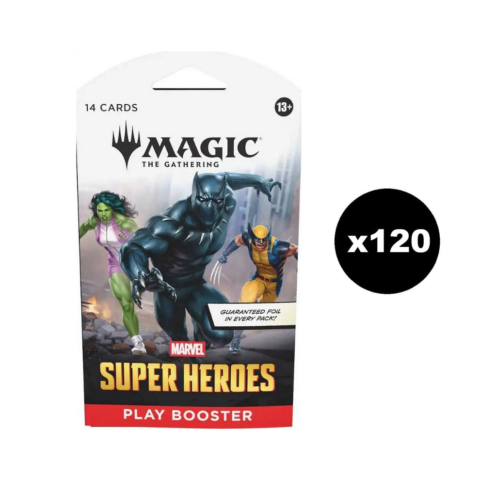 Magic the Gathering: Marvel Super Heroes Sleeved Play Booster Case (120x Sleeved Boosters)