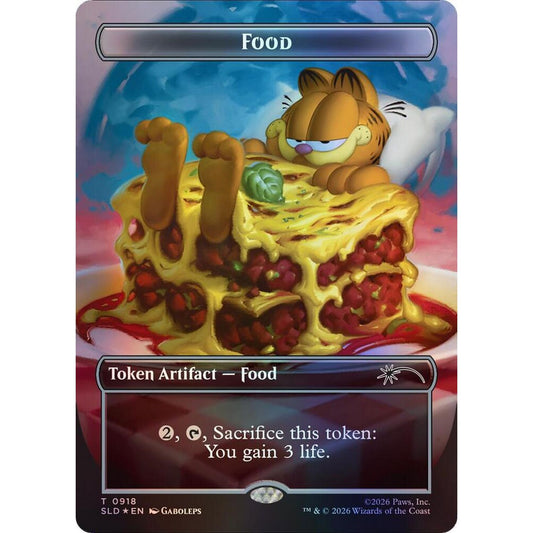 Magic the Gathering: Secret Lair x Garfield: Lasagna Food Token Foil Edition