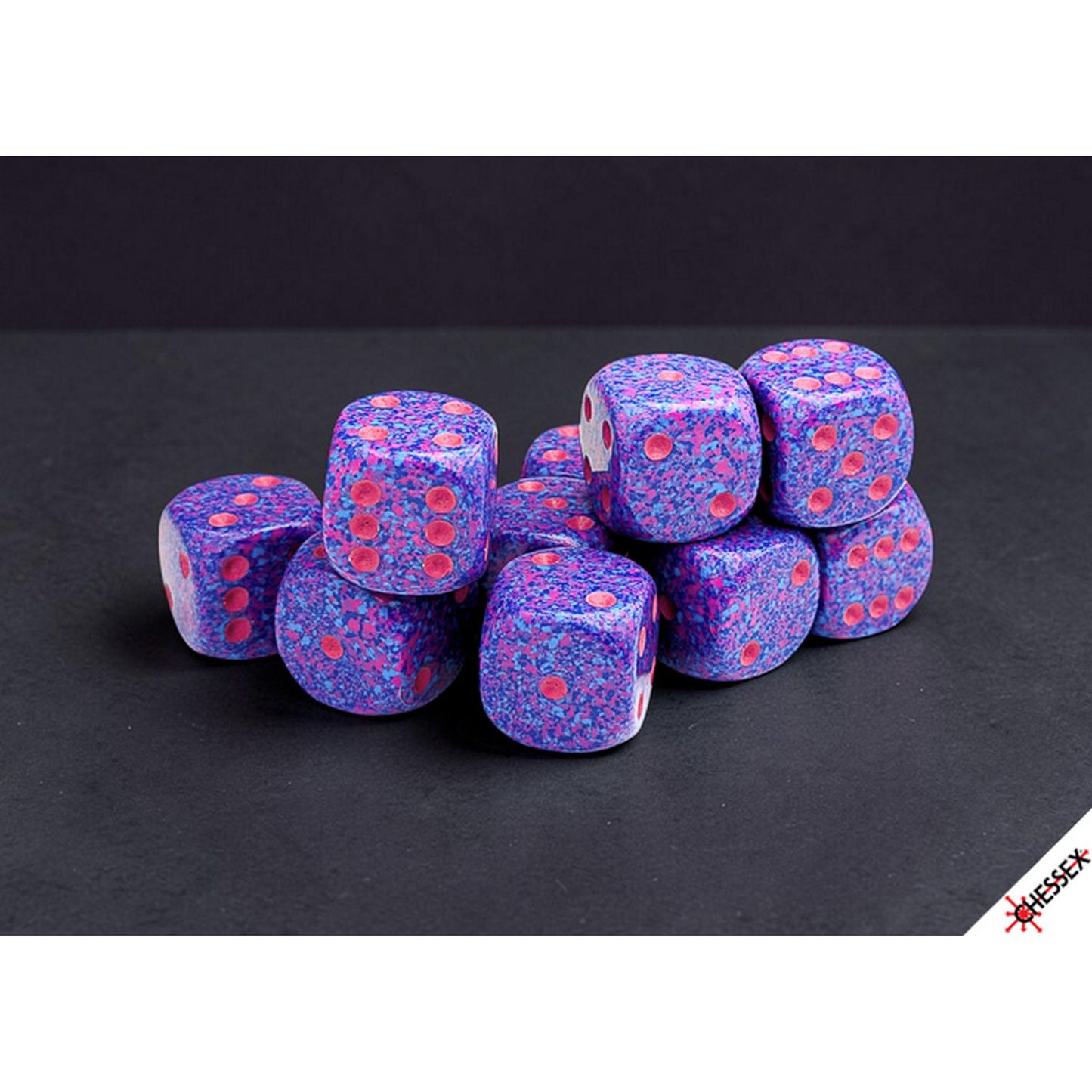 Chessex: Speckled Purple Passion 16mm d6 Dice Block (12 Dice)