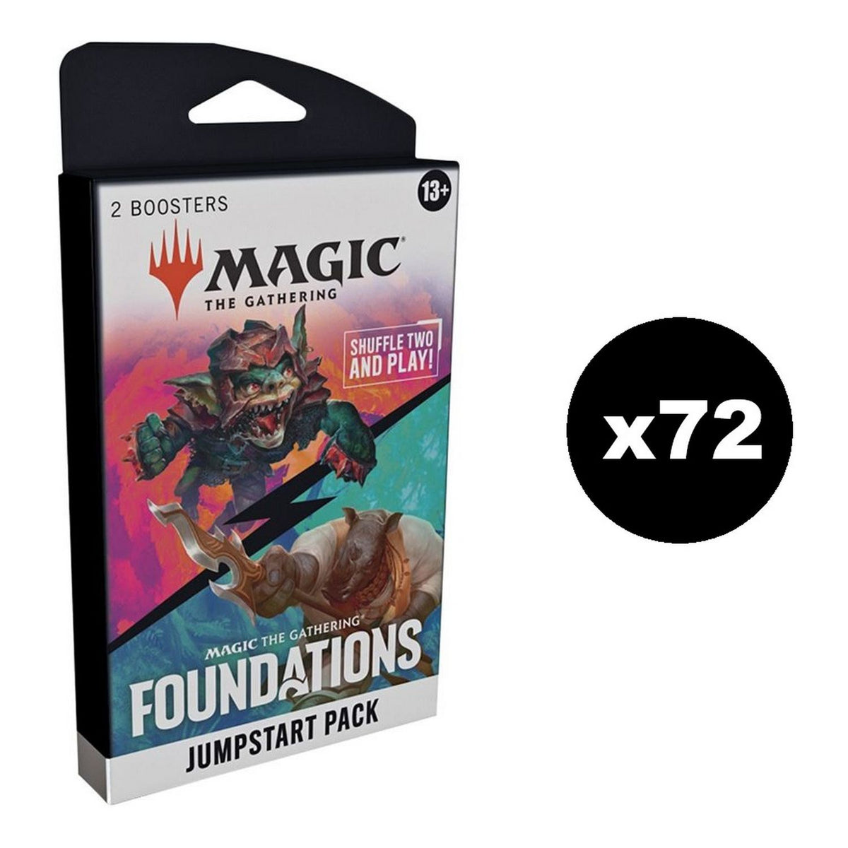Magic the Gathering: Foundations Jumpstart Hanger Case (72x Hanger Packs/144x Booster Packs)