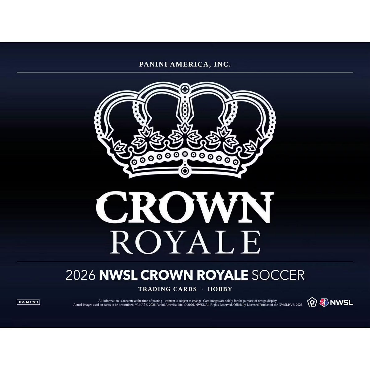 2026 Panini Crown Royale NWSL Soccer Hobby Box
