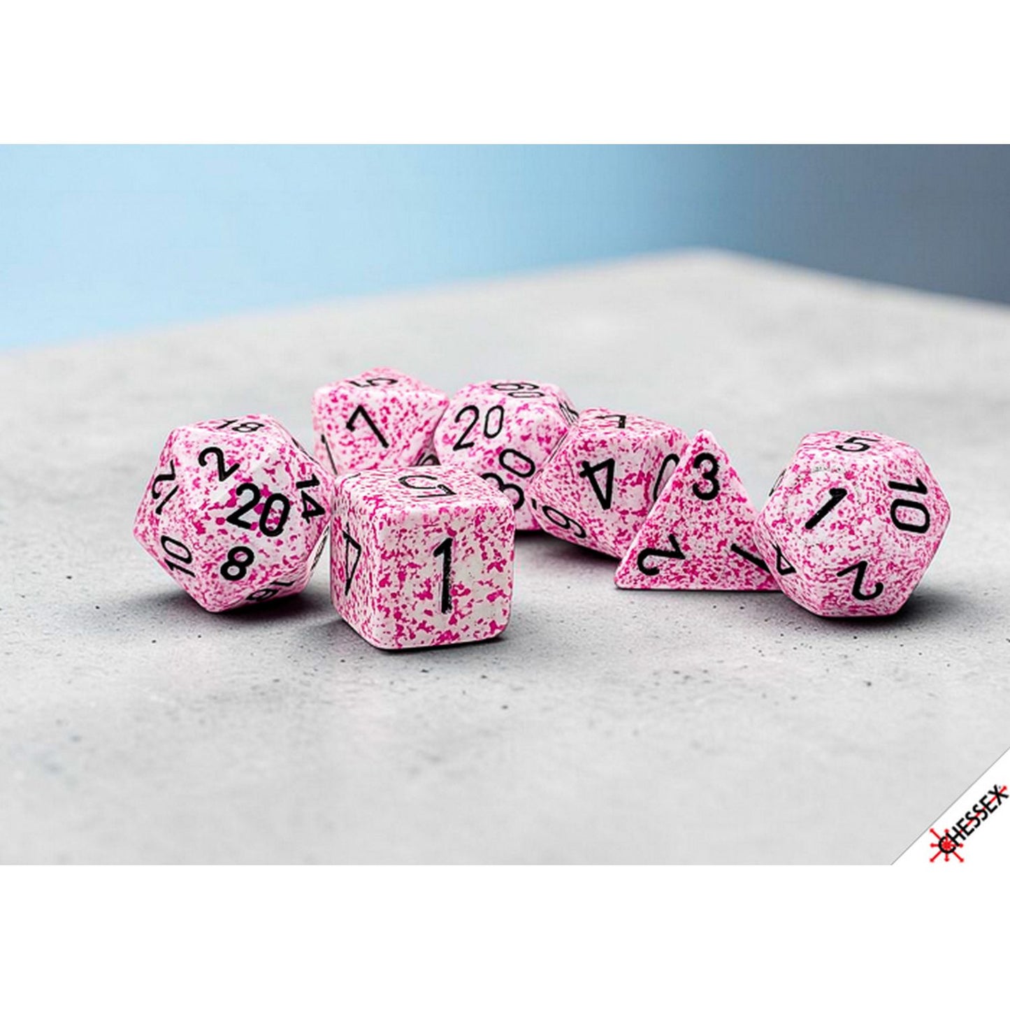 Chessex: Speckled Pink Polyhedral 7-Dice Set