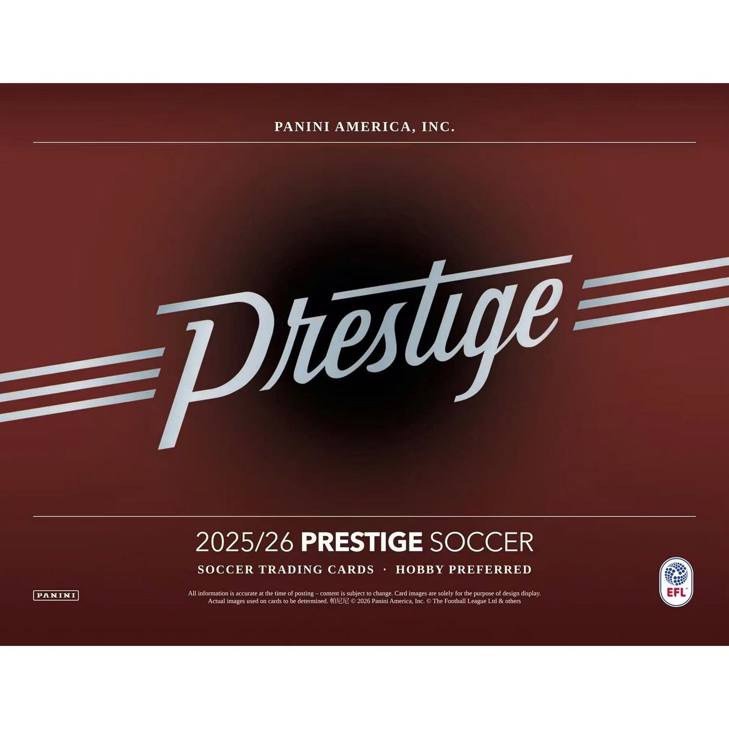 2025-26 Panini Prestige EFL Soccer Hobby Preferred Box