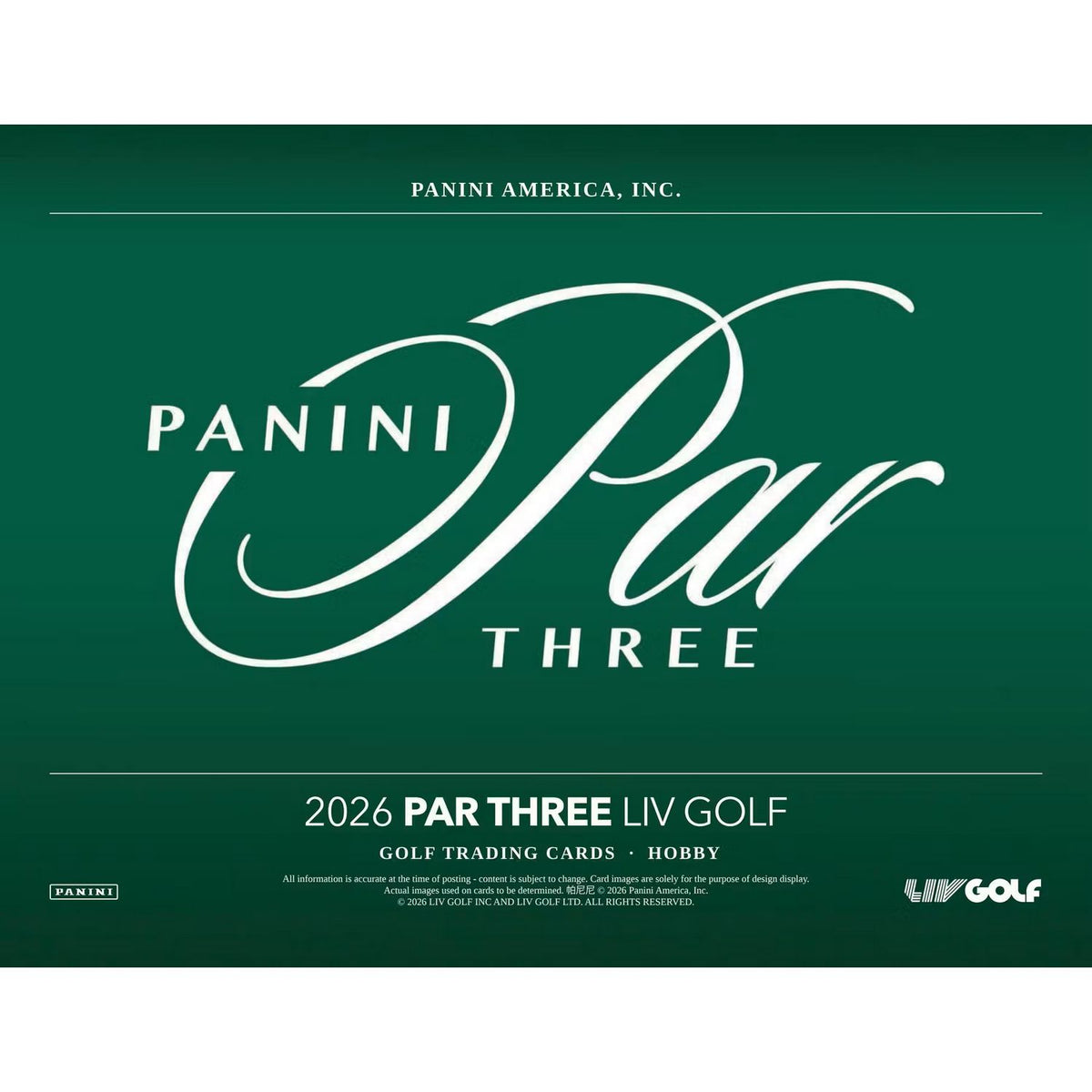 2026 Panini Par Three LIV Golf Hobby Box