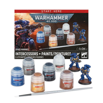 Warhammer 40K: Space Marines: Intercessors + Paints