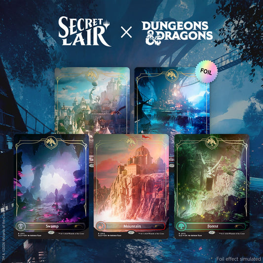 Magic the Gathering: Secret Lair x Dungeons & Dragons: Lands of Forgotten Realms Traditional Foil Edition