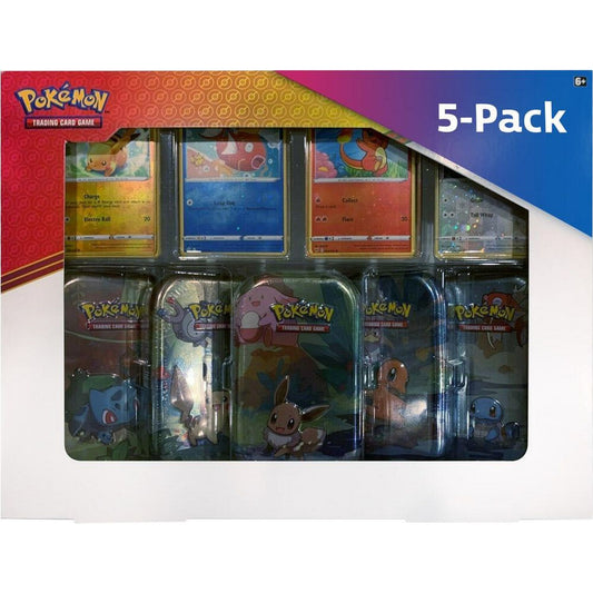 Pokemon: Kanto Friends Mini Tins 5-Pack