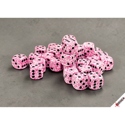 Chessex: Speckled Pink 12mm d6 Dice Block (36 Dice)