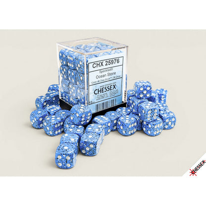 Chessex: Speckled Ocean Stone 12mm d6 Dice Block (36 Dice)