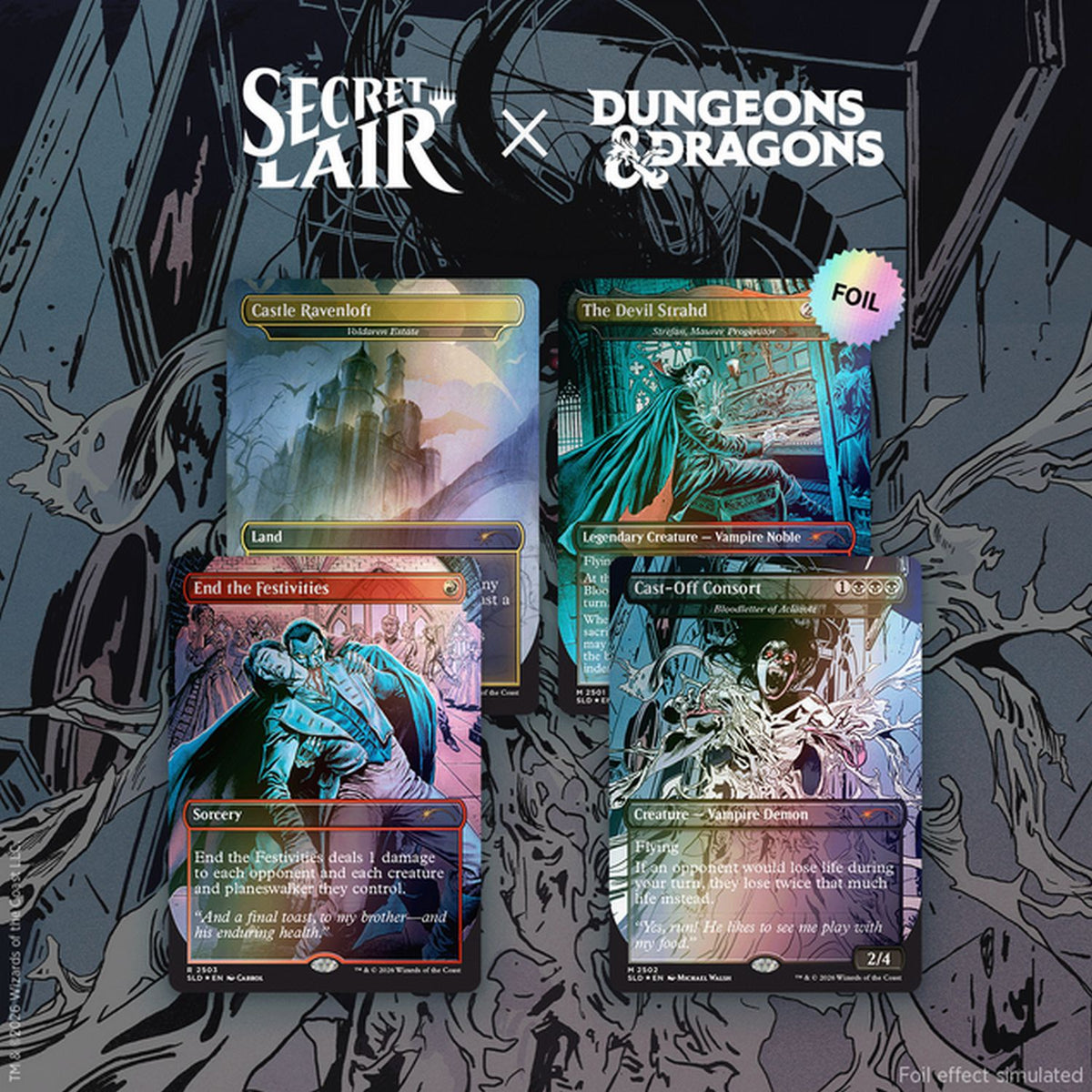 Magic the Gathering: Secret Lair x Dungeons & Dragons - Strahd's Descent [Traditional Foil Edition]