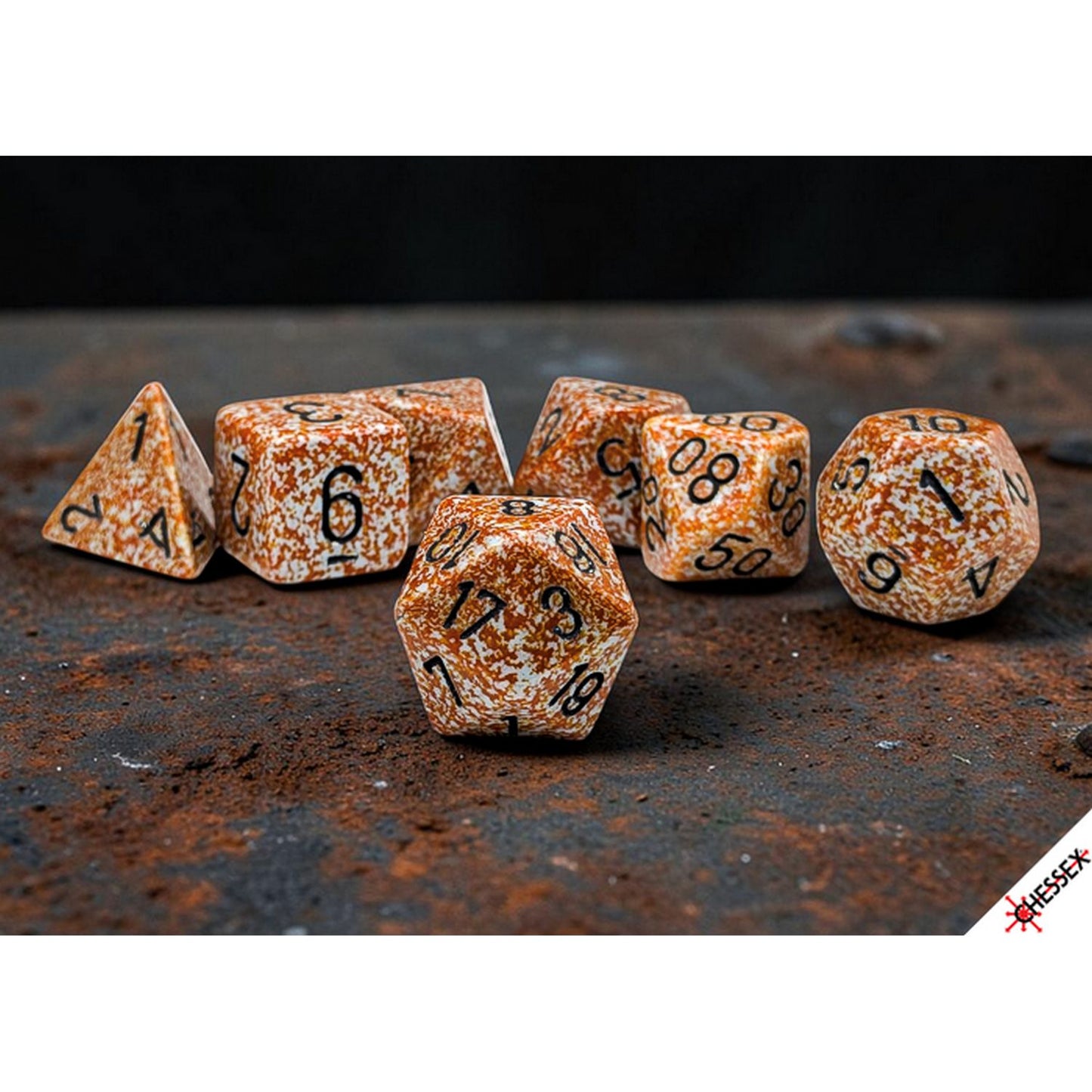Chessex: Speckled Rust Polyhedral 7-Dice Set