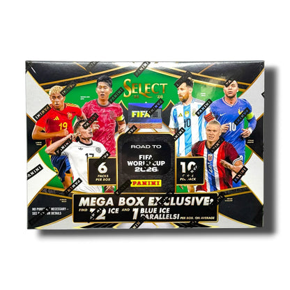 2025-26 Panini Select Road to World Cup Soccer Hobby Mega Box (Ice/Blue Ice Parallels)
