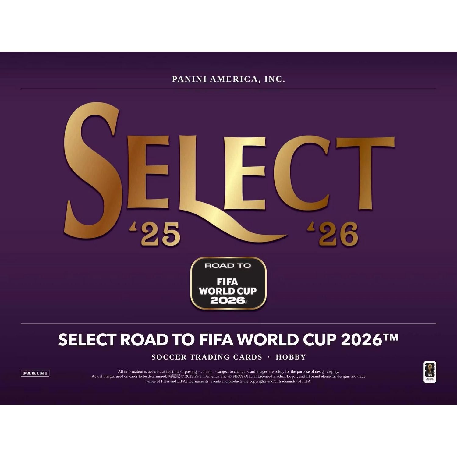 2025-26 Panini Select Road to FIFA World Cup Soccer Hobby Box、Panini、kayou