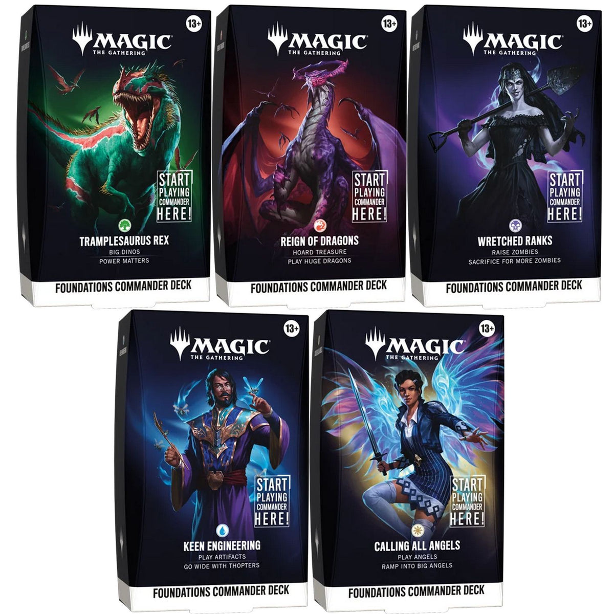 Magic the Gathering: Foundations Commander Decks (Set-of-5)