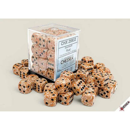 Chessex: Speckled Rust 12mm d6 Dice Block (36 Dice)