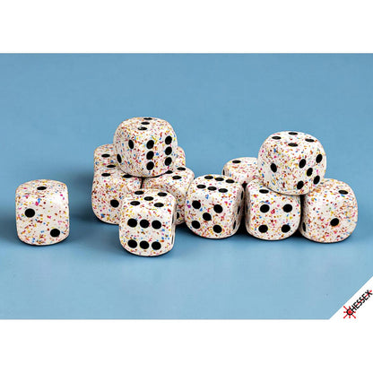 Chessex: Speckled Birthday 16mm d6 Dice Block (12 Dice)