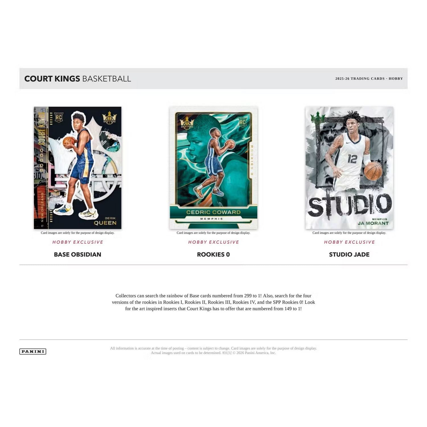 2025-26 Panini Court Kings Basketball Hobby Box、Panini、kayou