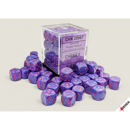 Chessex: Speckled Purple Passion 12mm d6 Dice Block (36 Dice)