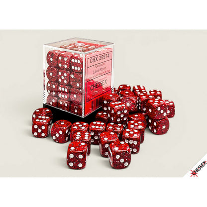 Chessex: Speckled Lava Stone 12mm d6 Dice Block (36 Dice)