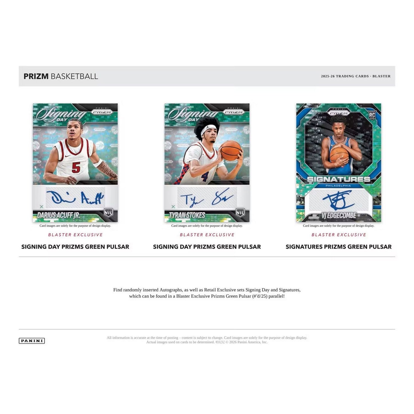 2025-26 Panini Prizm Basketball Blaster Box