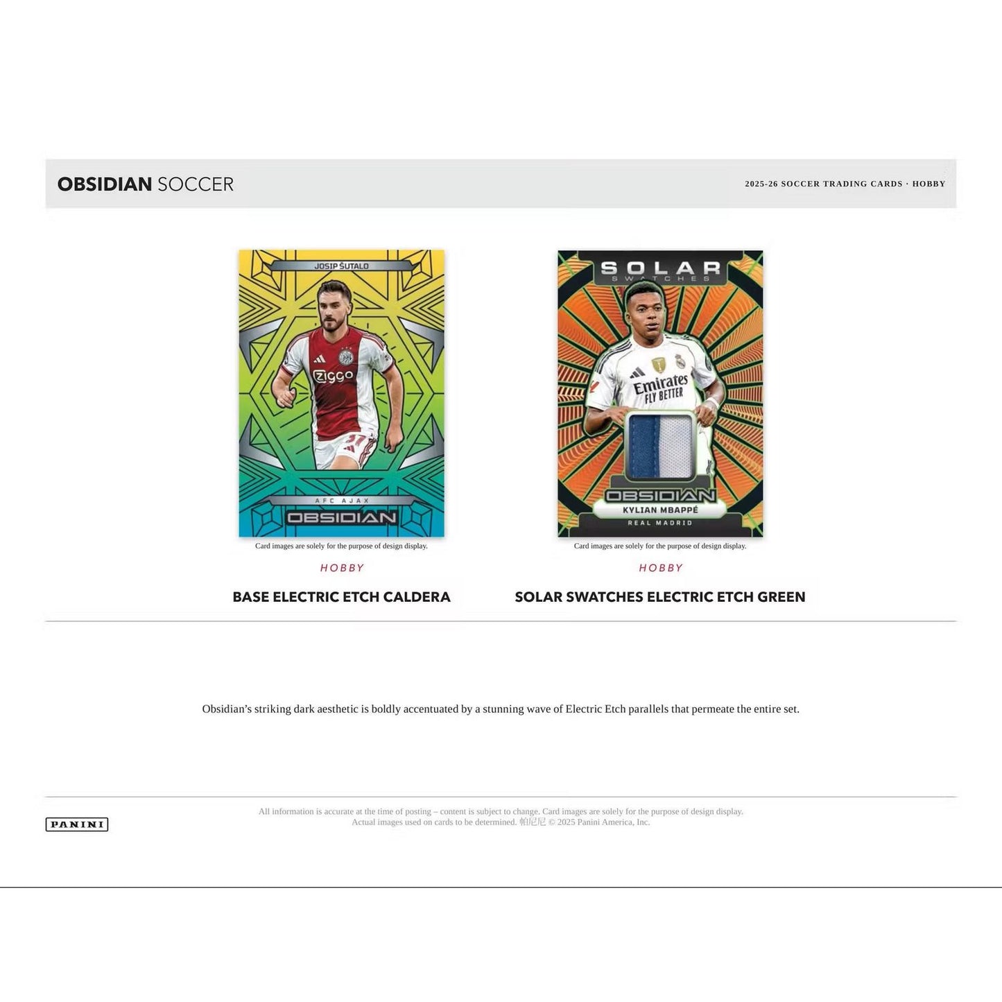 2025-26 Panini Obsidian Soccer Hobby Box
