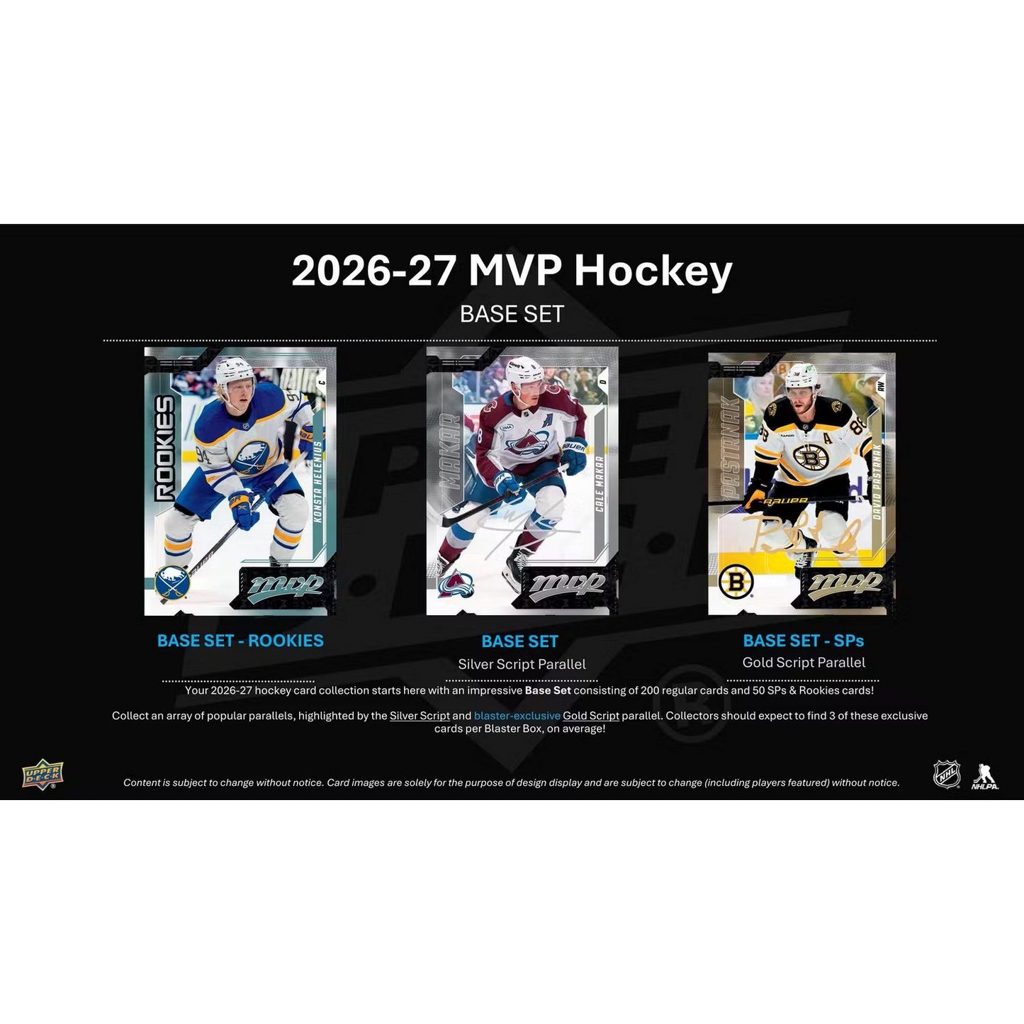 2026-27 Upper Deck MVP Hockey Gravity Feed