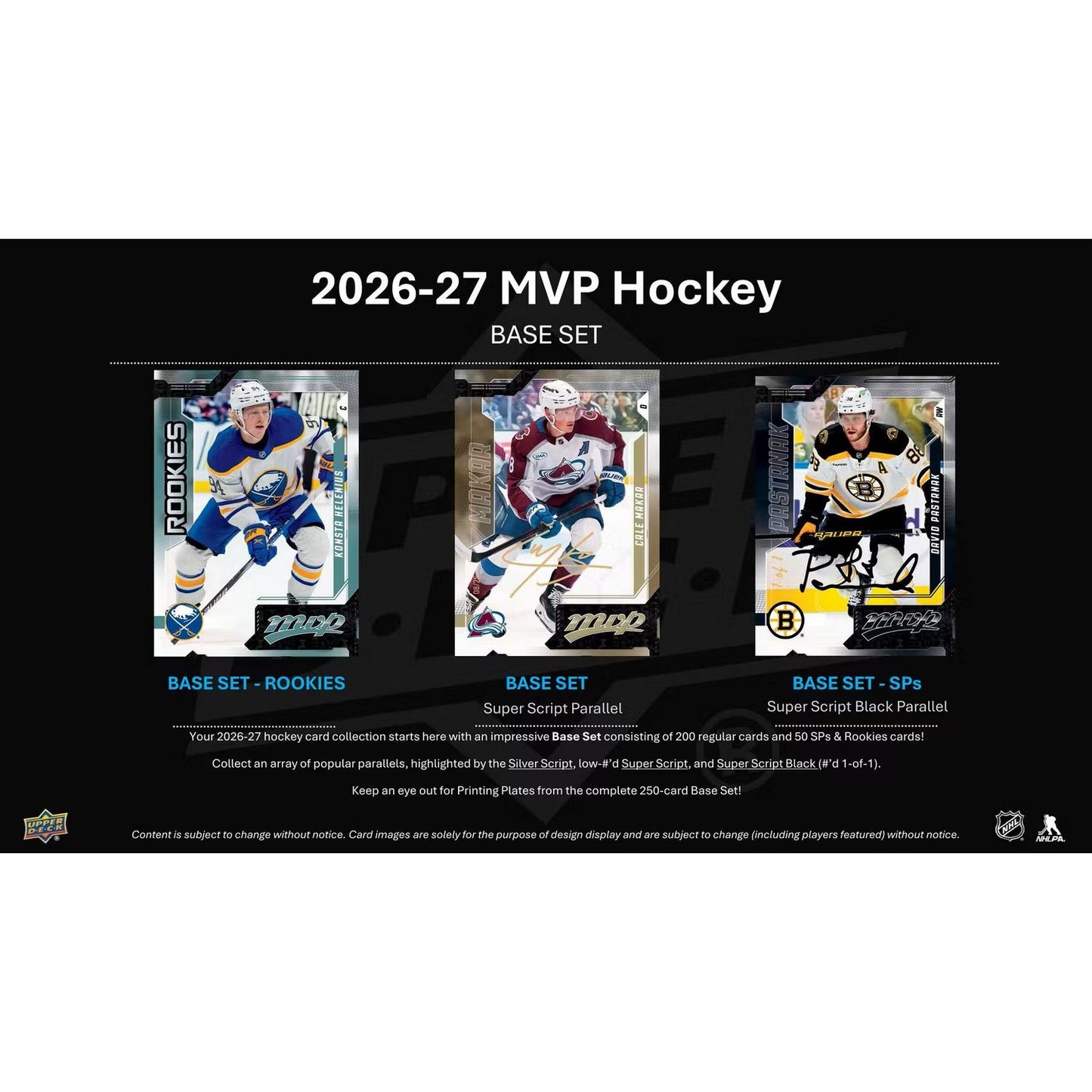 2026-27 Upper Deck MVP Hockey Hobby Box *Contact Us To Order*