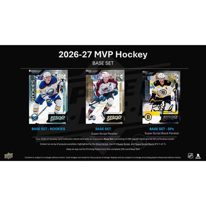 2026-27 Upper Deck MVP Hockey Hobby Box *Contact Us To Order*