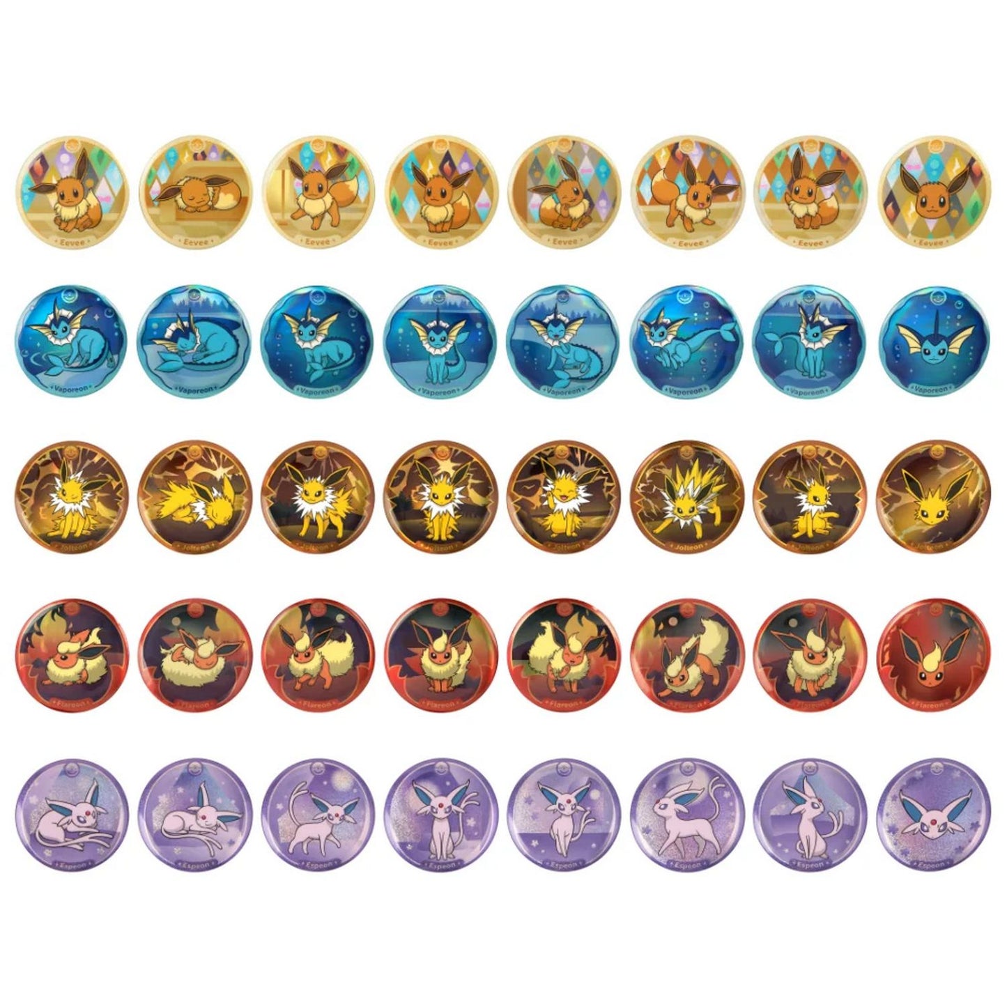 Pokemon: Chinese Terastal Grand Gathering CSV9.5C Eeveelution Badge Set