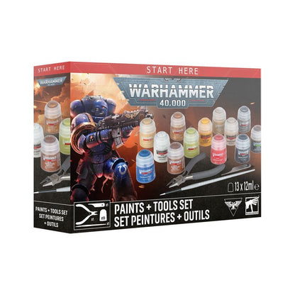 Warhammer 40K: Paints + Tools Set