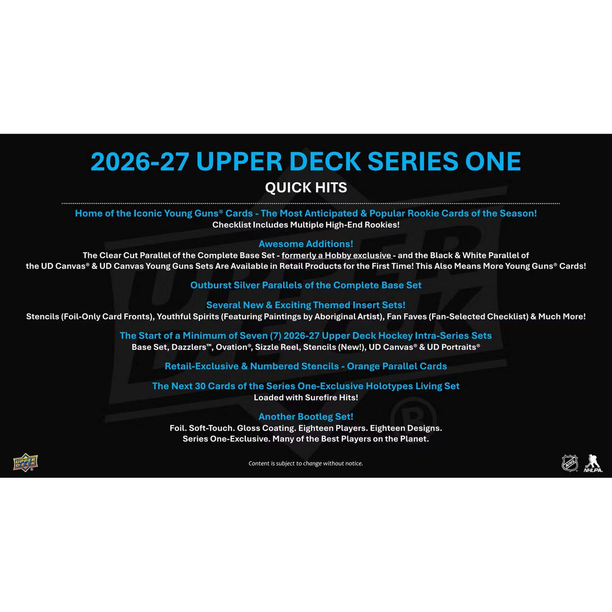 2026-27 Upper Deck Series 1 Hockey Blaster Box