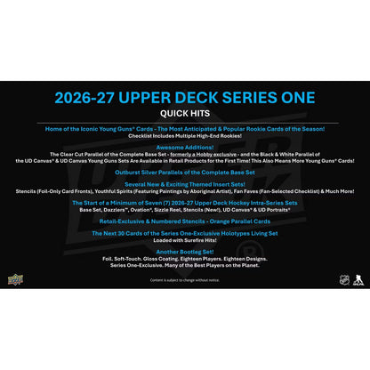 2026-27 Upper Deck Series 1 Hockey Blaster Box