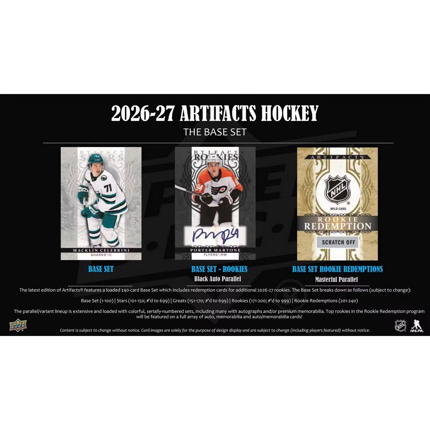 2026-27 Upper Deck Artifacts Hockey Hobby Box *Contact Us To Order*、Upper Deck、kayou