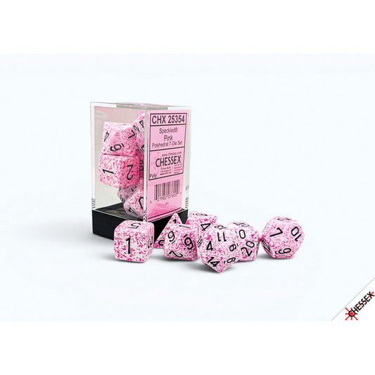 Chessex: Speckled Pink Polyhedral 7-Dice Set