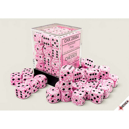 Chessex: Speckled Pink 12mm d6 Dice Block (36 Dice)
