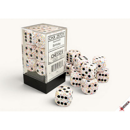 Chessex: Speckled Birthday 16mm d6 Dice Block (12 Dice)