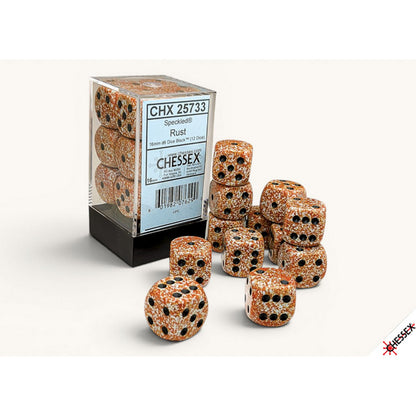 Chessex: Speckled Rust 16mm d6 Dice Block (12 Dice)