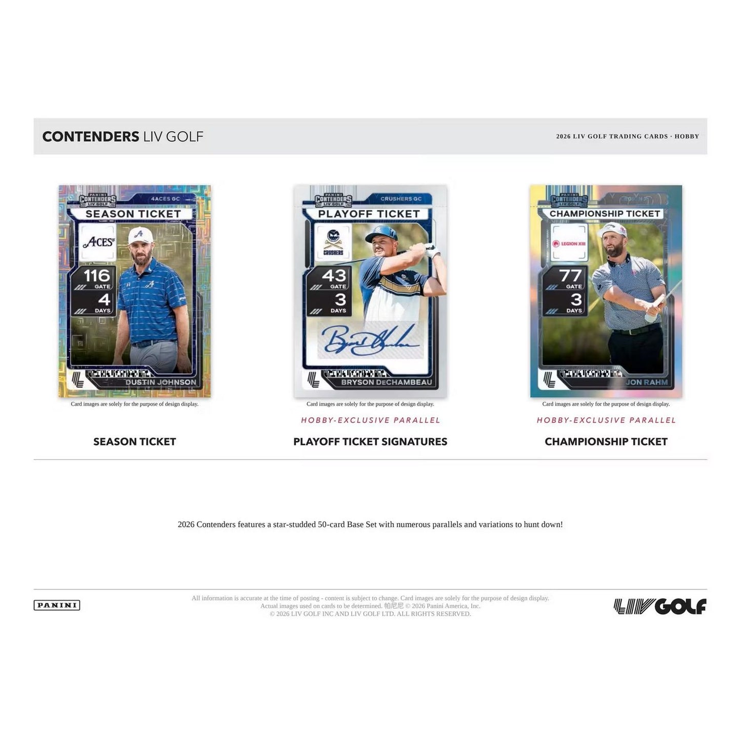 2026 Panini Contenders LIV Golf Hobby Box