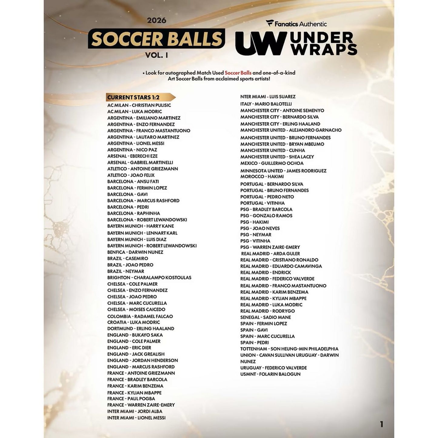 2026 Fanatics Under Wraps Autographed Soccer Ball - Single Mystery Box