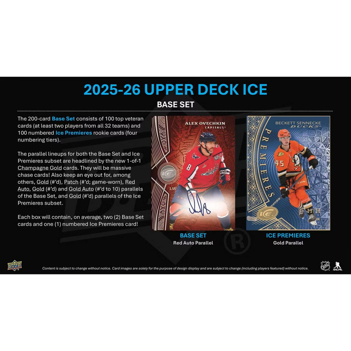 2025-26 Upper Deck Ice Hockey Hobby Box *Contact Us To Order*