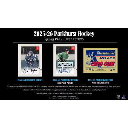 2025-26 Upper Deck Parkhurst Hockey Hobby Box *Contact Us To Order*