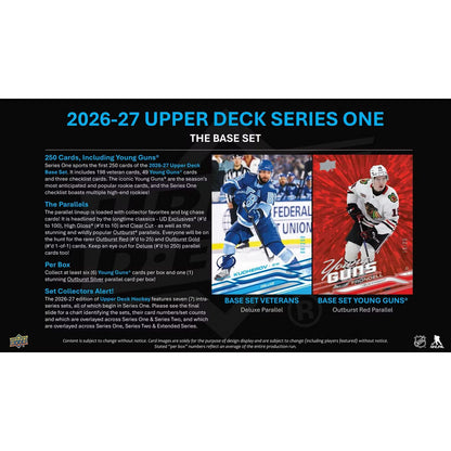 2026-27 Upper Deck Series 1 Hockey Hobby Box *Contact Us To Order*