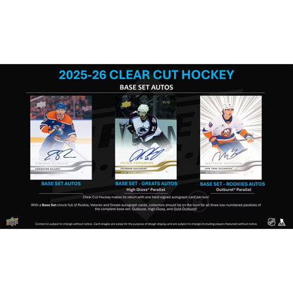 2025-26 Upper Deck Clear Cut Hockey Hobby Box *Contact Us To Order*